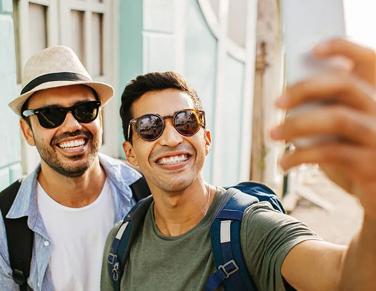 LGBTQ+Couple on vacation